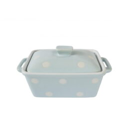 Ceramiczna Błękitna Maselniczka W Kropki Isabelle Rose