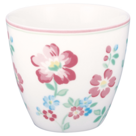 Porcelanowy kubek latte Athea White Green Gate