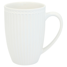 Porcelanowy Wysoki kubek Alice White Green Gate