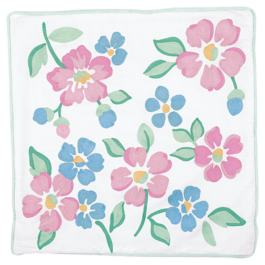 Bawełniana poszewka z haftem Athea White Green Gate 50x50cm