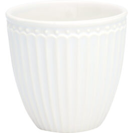 Porcelanowy kubek mini latte Alice White Green Gate