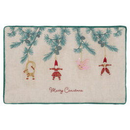 Bawełniana poszewka z haftem Juana Green Gate