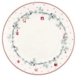 Porcelanowy Talerz Juana White Green Gate