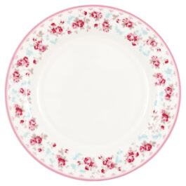 Porcelanowy talerz Elsy White Green Gate