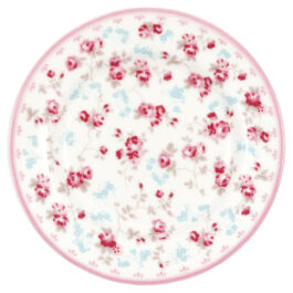 Porcelanowy talerzyk deserowy Elsy White Green Gate