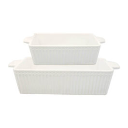 Porcelanowe formy do pieczenia zestaw 2szt. Alice White small Green Gate