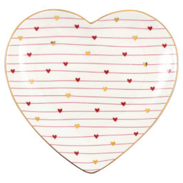 Porcelanowy talerzyk serduszko Grace White Green Gate