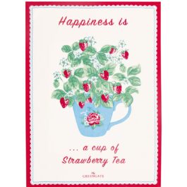 Bawełniana ściereczka Berry White Green Gate