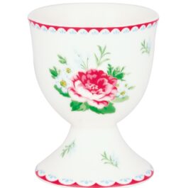 Porcelanowy kieliszek na jajko Alivia White Green Gate