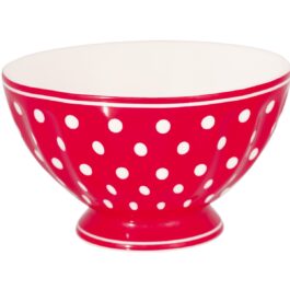 Porcelanowa francuska miska medium Dotty Red Green Gate