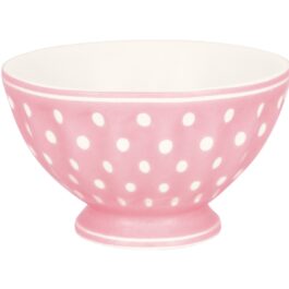 Porcelanowa francuska miska medium Dotty Pale Pink Green Gate