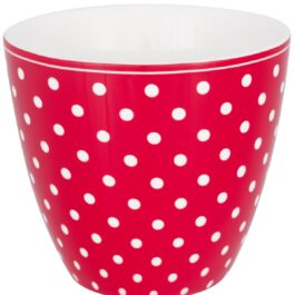 Porcelanowy kubek latte Dotty Red Green Gate