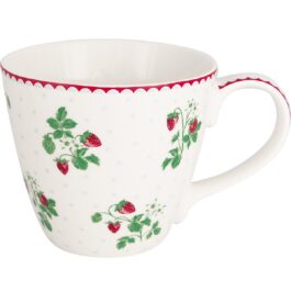 Porcelanowy kubek Berry White Green Gate