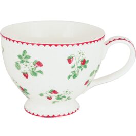 Porcelanowa filiżanka Berry White Green Gate