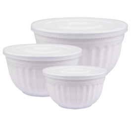 Zestaw mis z pokrywką Alice White Green Gate