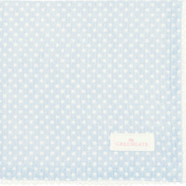 Bawełniana serwetka z koronką Dotty Pale Blue Green Gate