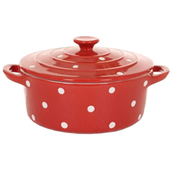 Ceramiczne Naczynie Forma Do Zapiekania Czerwone W Kropeczki Isabelle Rose