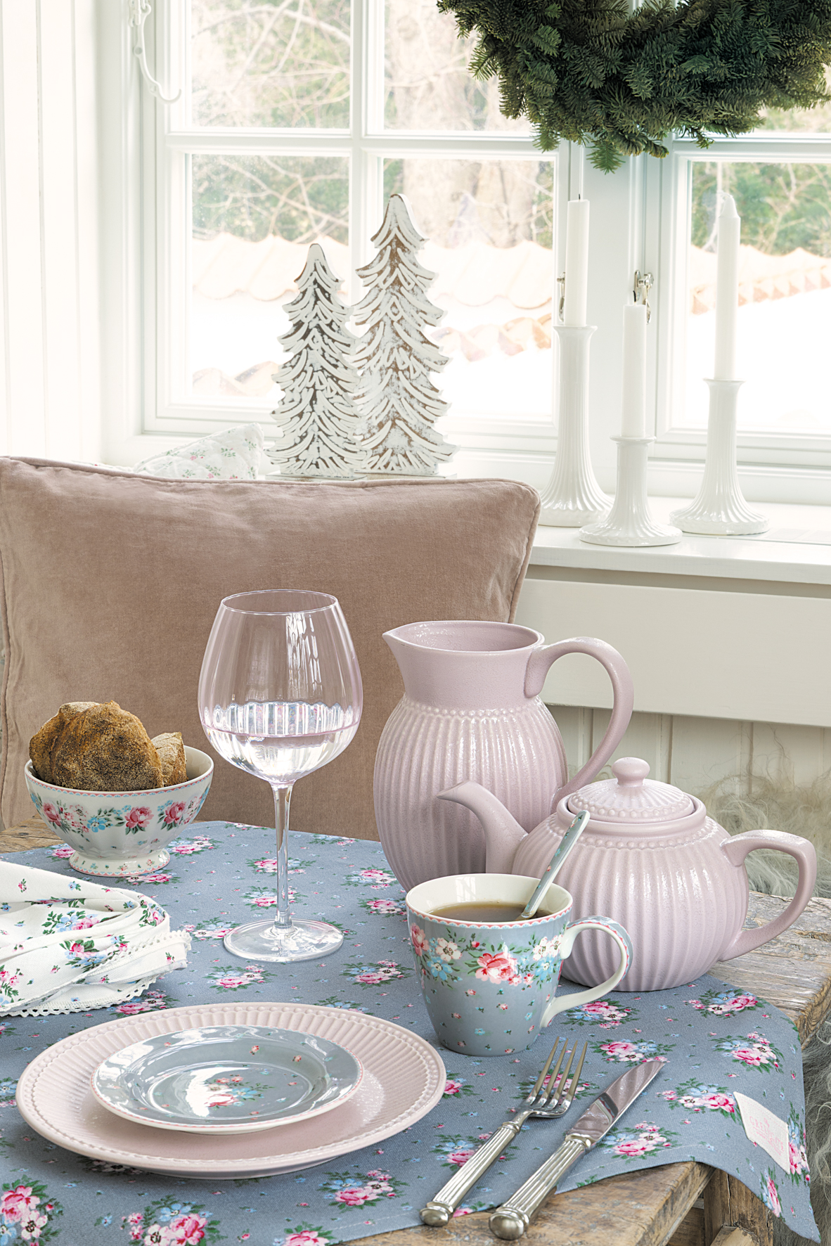 Porcelanowy kubek Clara Grey Green Gate - obrazek 2