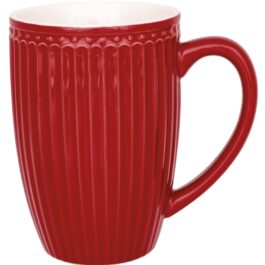 Porcelanowy Wysoki kubek Alice Red Green Gate