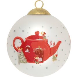 Szklana bombka Joanni Teapot White Green Gate