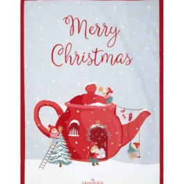 Ręcznik kuchenny ściereczka Joanni Teapot White Green Gate