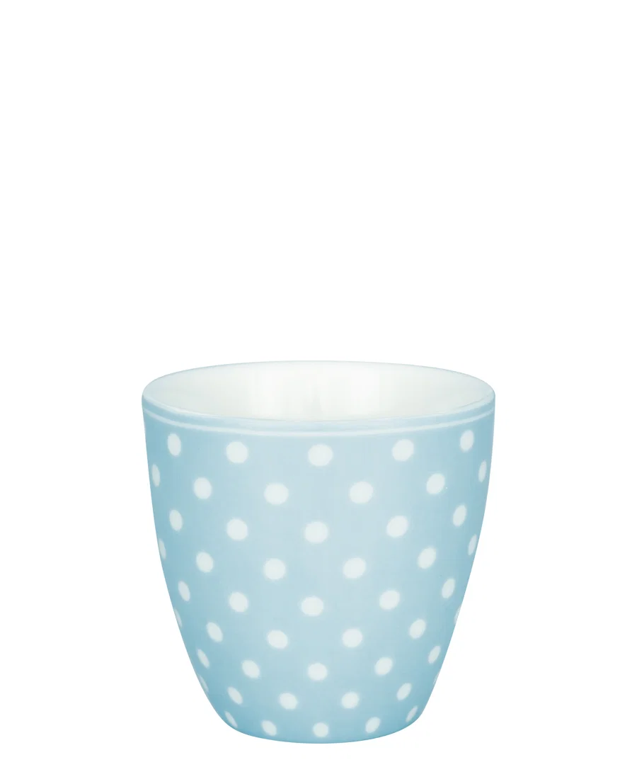 Porcelanowy kubek mini latte Dotty Pale Blue Green Gate