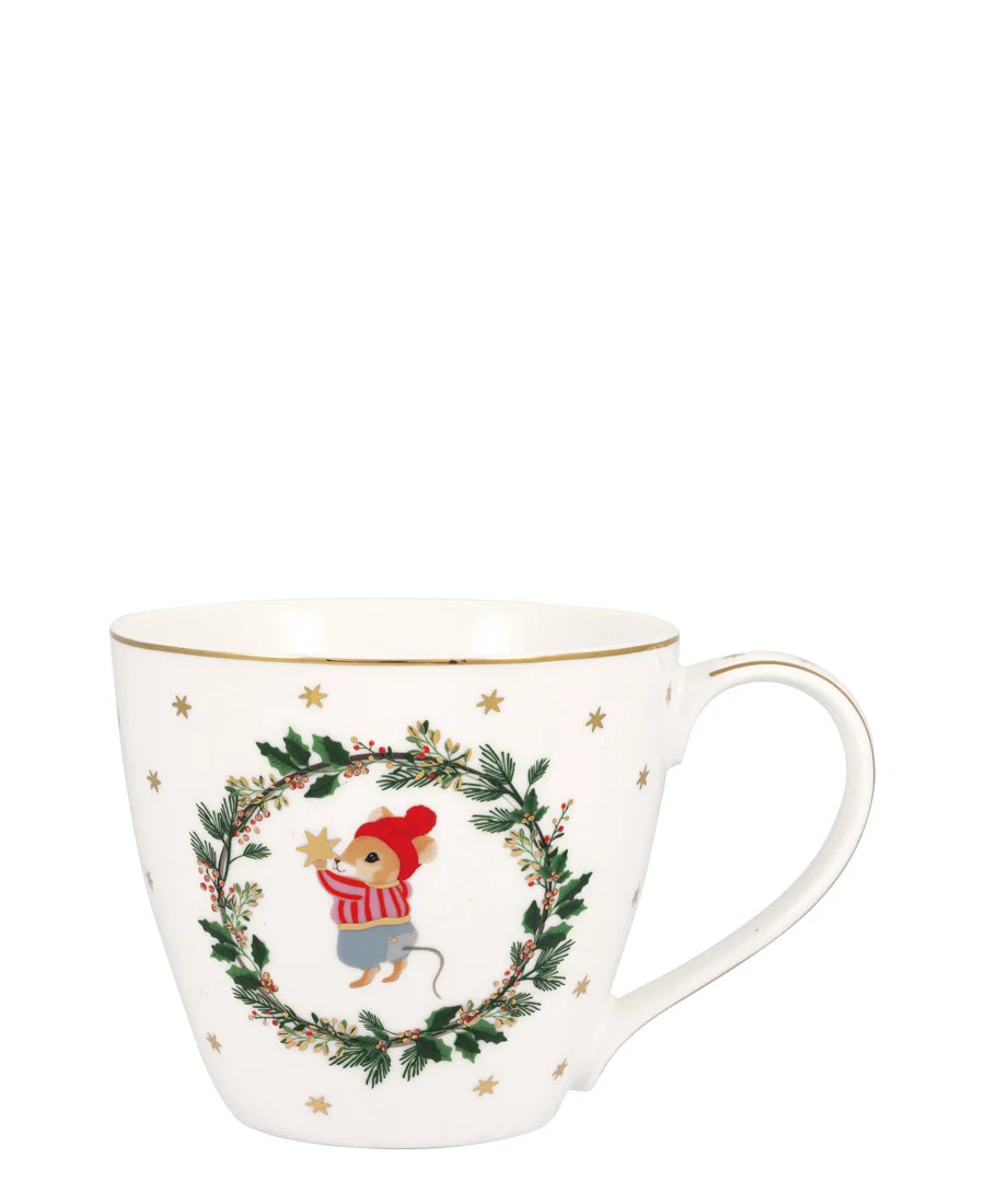 Porcelanowy kubek Joanni White Green Gate